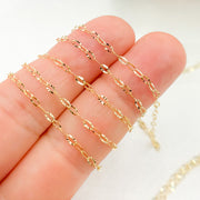 14k Solid Gold Diamond Cut Oval Link Chain